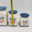 Canister w/Lids Set of 3 Marketplace Apples and Gingham Portugal 9" Tallest