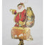 Christmas Die Cut Merrimack 1986 Vintage Santa Suitcase Hanging Card Ornament