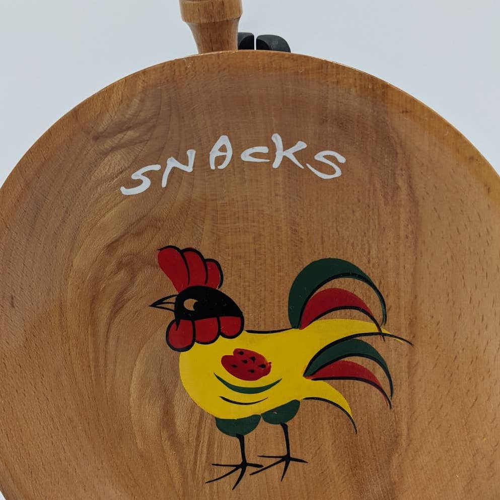 Japanese Rooster Snack Wooden Kitchen Wall Art Decorative 10"