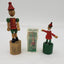 VTG Pinocchio Lot of 3 W/2 Wooden Pinocchio Collapsible Push Thumb and Ornament