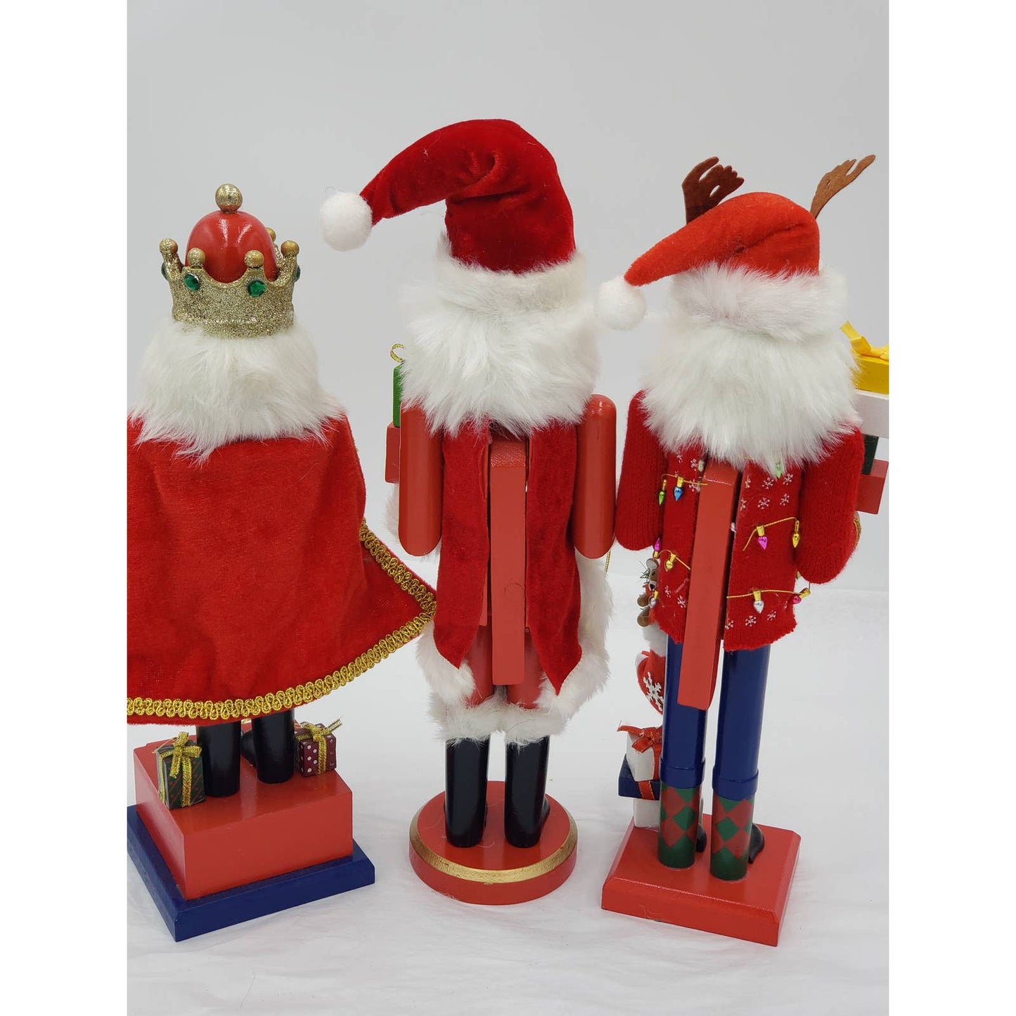 Nutcracker 14" Lot Set of 3 Ugly Christmas Sweater, Days Until Christmas, Santa