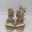 Express Womens Gold Open Toe High Heels Size 8