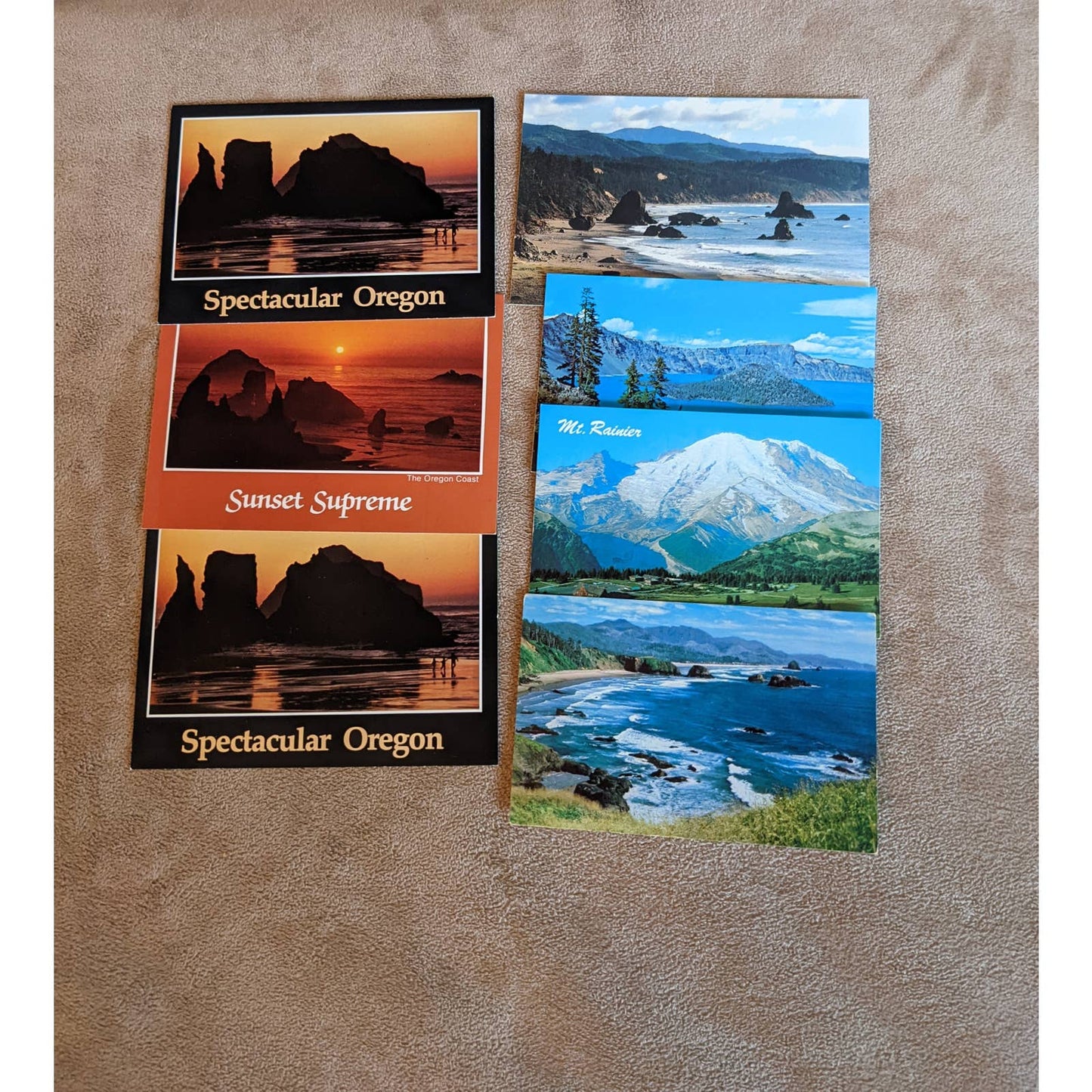 Vintage Oregon Postcard Lot Oregon Coast, Crater Lake Mount Rainier Sunrise Park