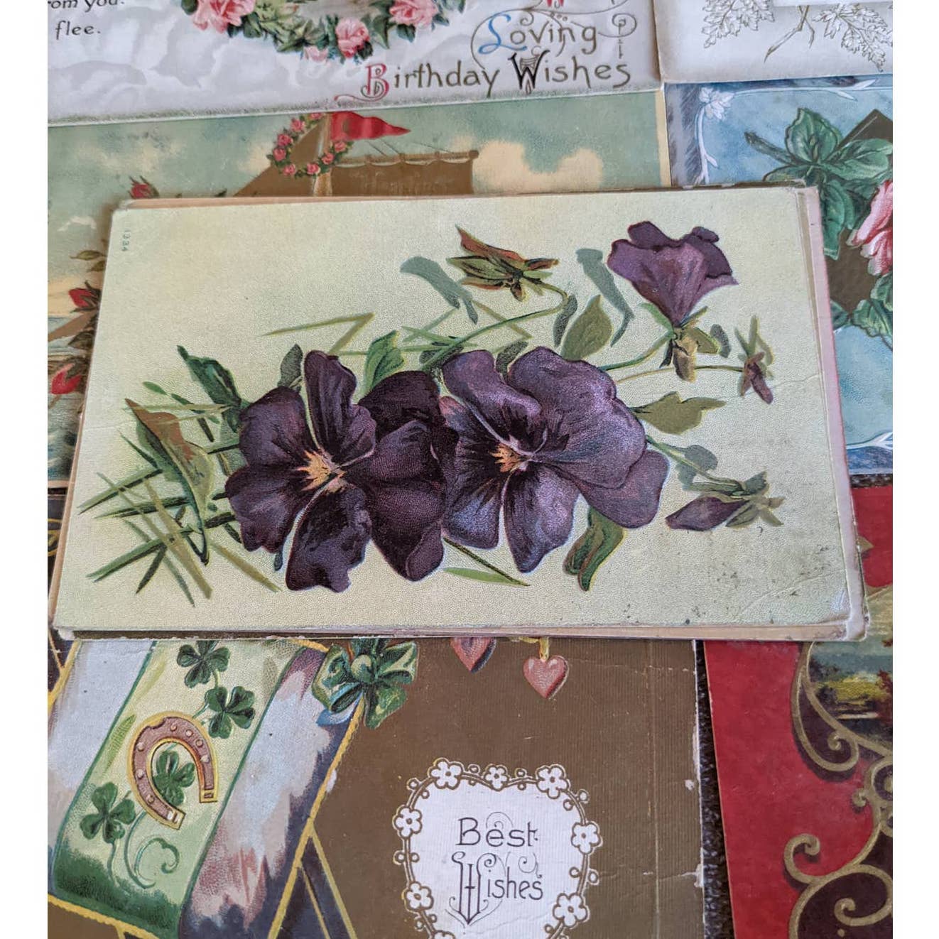 C1902-1912 Antique Postcard Lot 20+ Happy Birthday Greetings Best Wishes