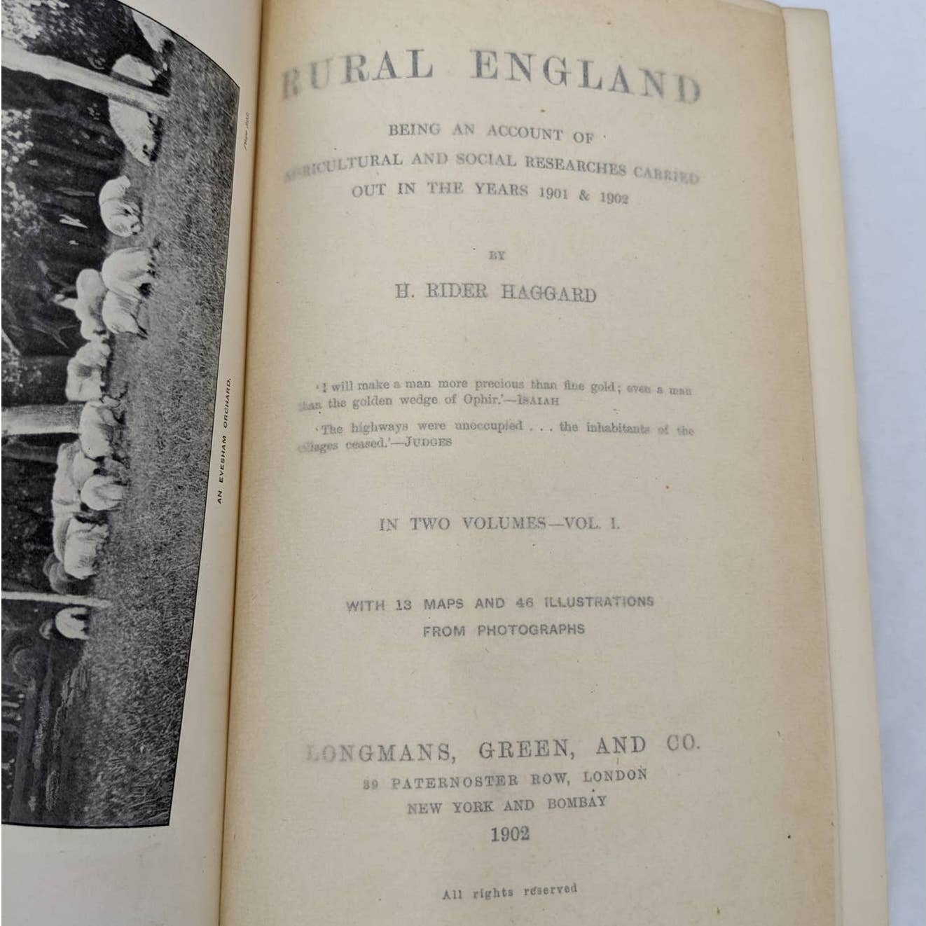 Rural England Volume 1 By H. Rider Haggard Antiquarian Agricultural 1902