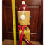 Large Metal Art Sculpture Whimsical Fisherman Ice Fishing Tackle Box W/Rod 32"