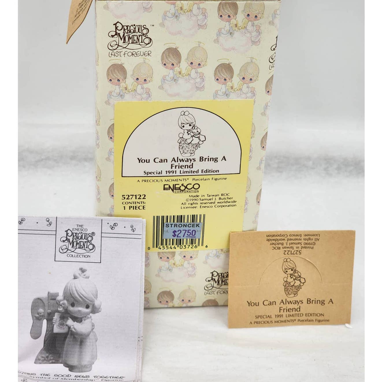 Precious Moments You Can Always Bring Friend 527122 Special Limited 1991 Box Tag