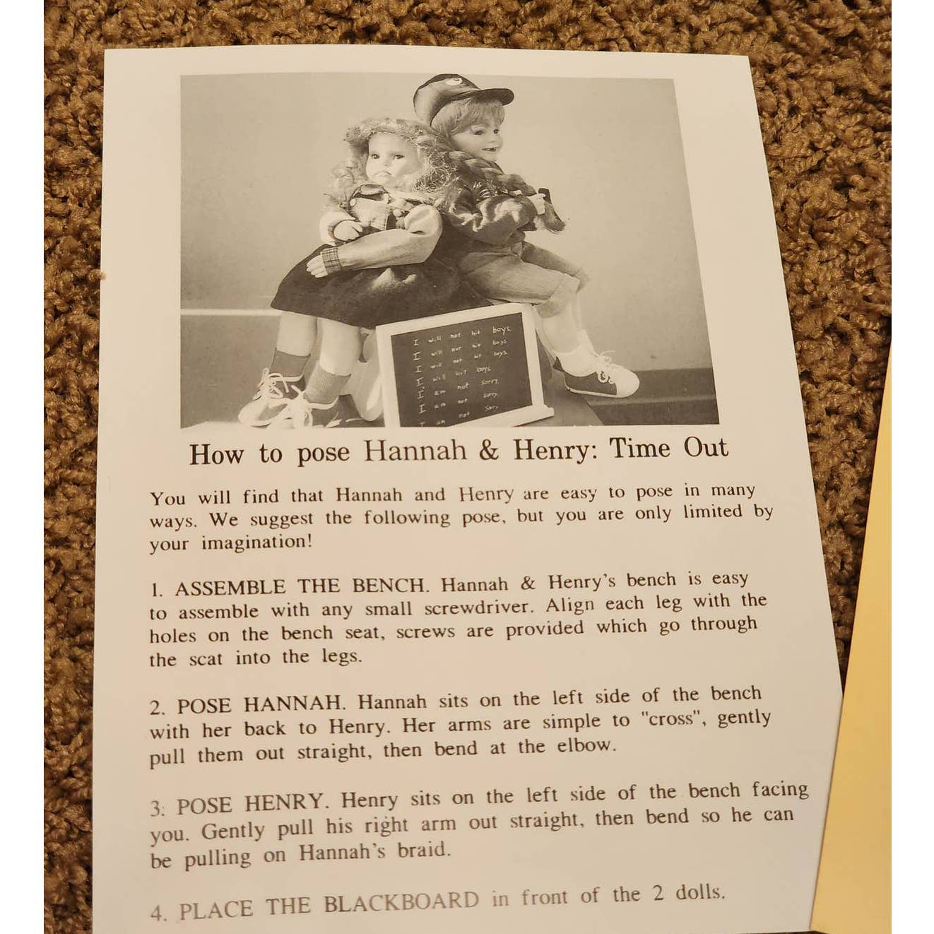 Donna Kelly RuBert Dolls Hannah Henry Time Out Designer Guild Collection COA Box