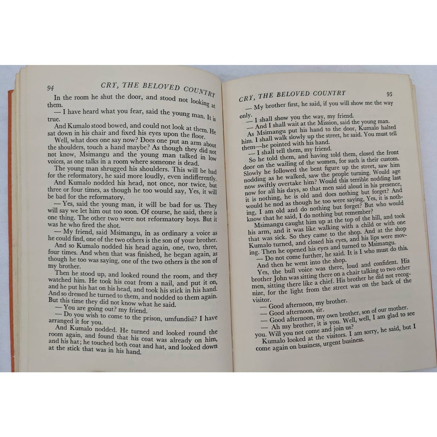 Cry The Beloved Country By Alan Paton Modern Standard Vintage Novel 1950