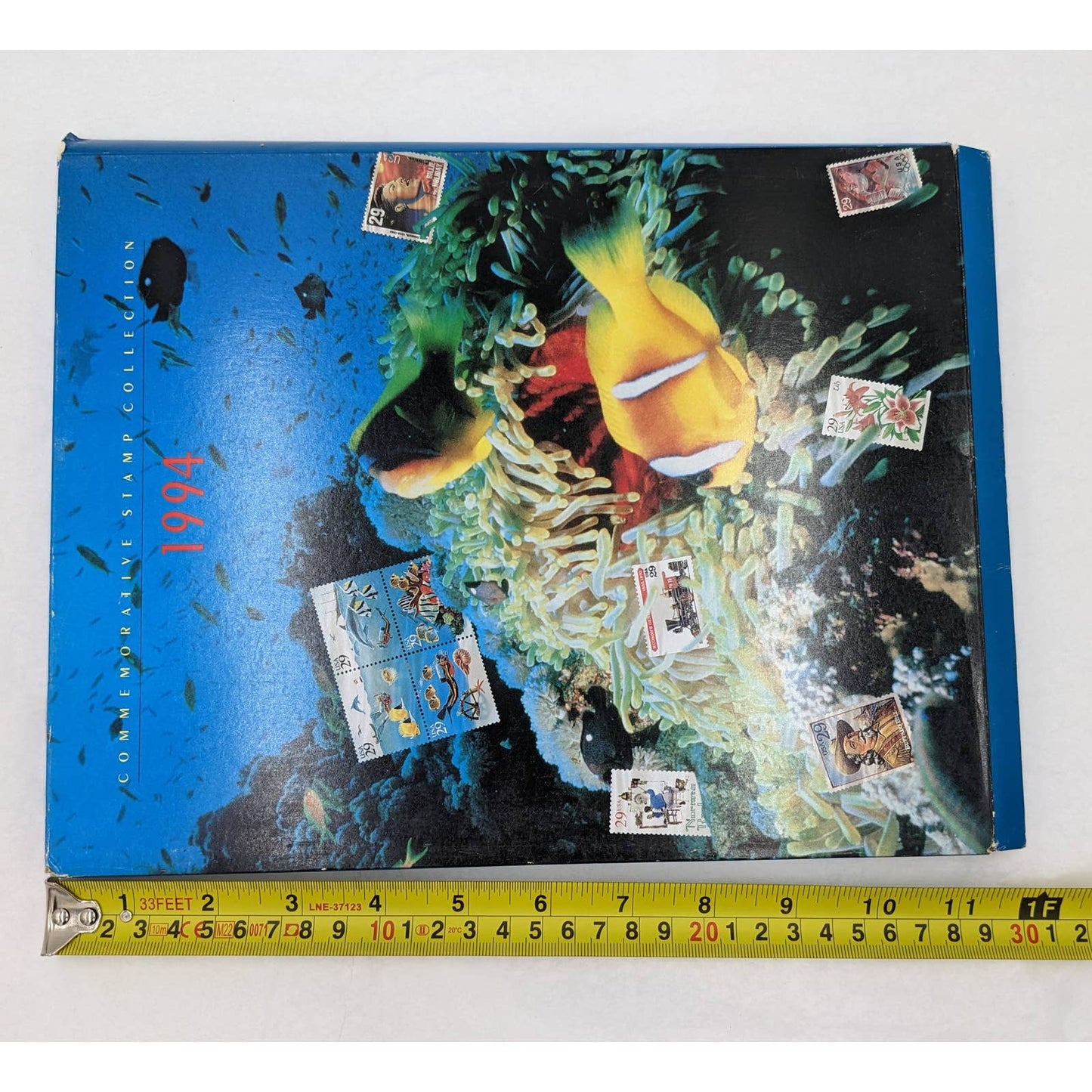1994 Commemorative Stamp Collection Book Rockwell Moon Landing Steam Locomotives