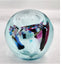 Paperweight Glass Vintage Art Glass Beautiful Multicolor Colorful 3"