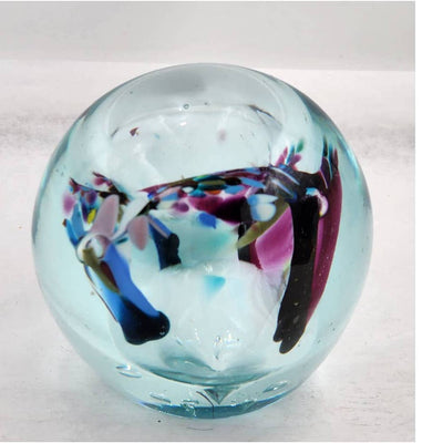 Paperweight Glass Vintage Art Glass Beautiful Multicolor Colorful 3"
