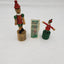 VTG Pinocchio Lot of 3 W/2 Wooden Pinocchio Collapsible Push Thumb and Ornament