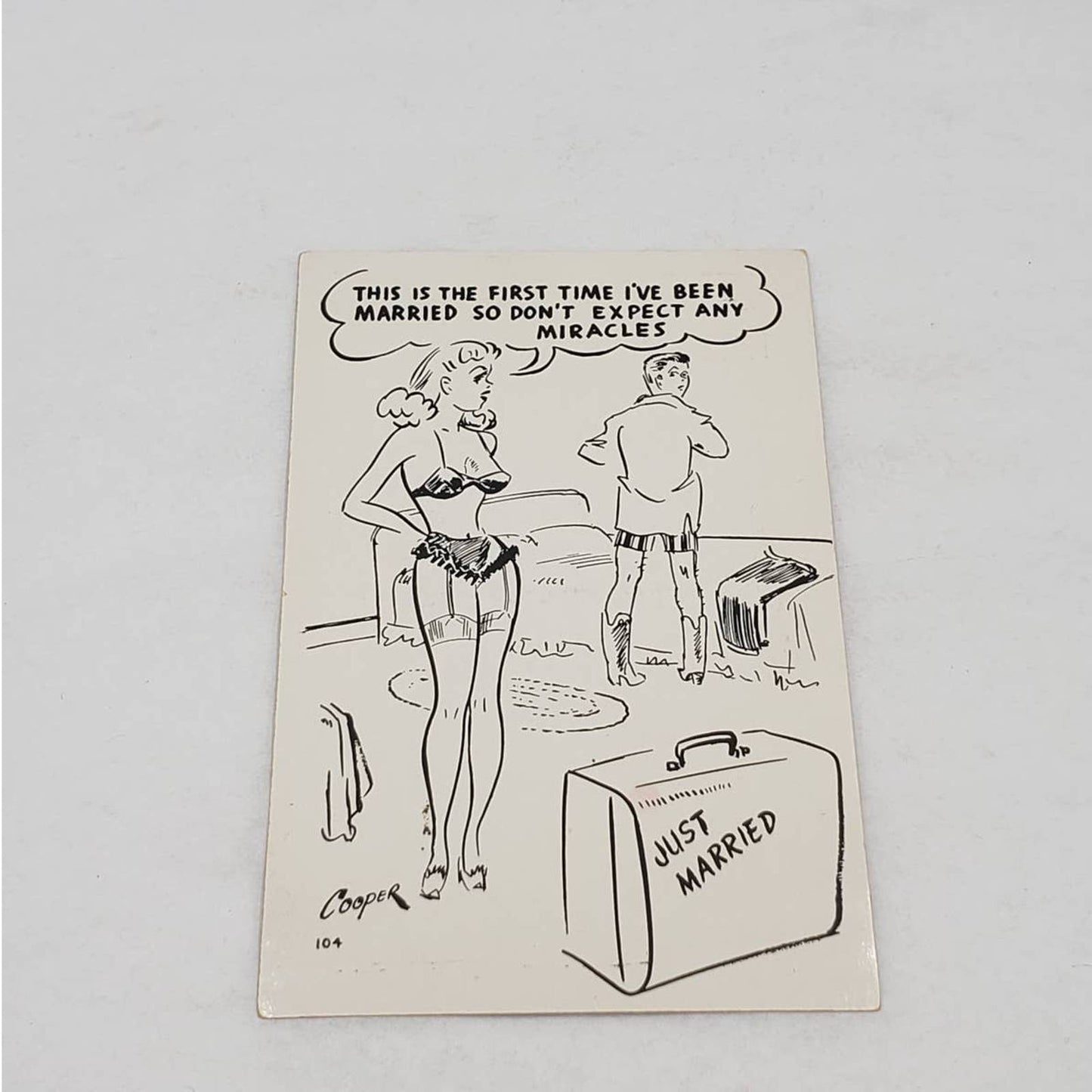 Vintage Postcards Lot of 4 Laff Card Cooper Photo Humor Western Marriage