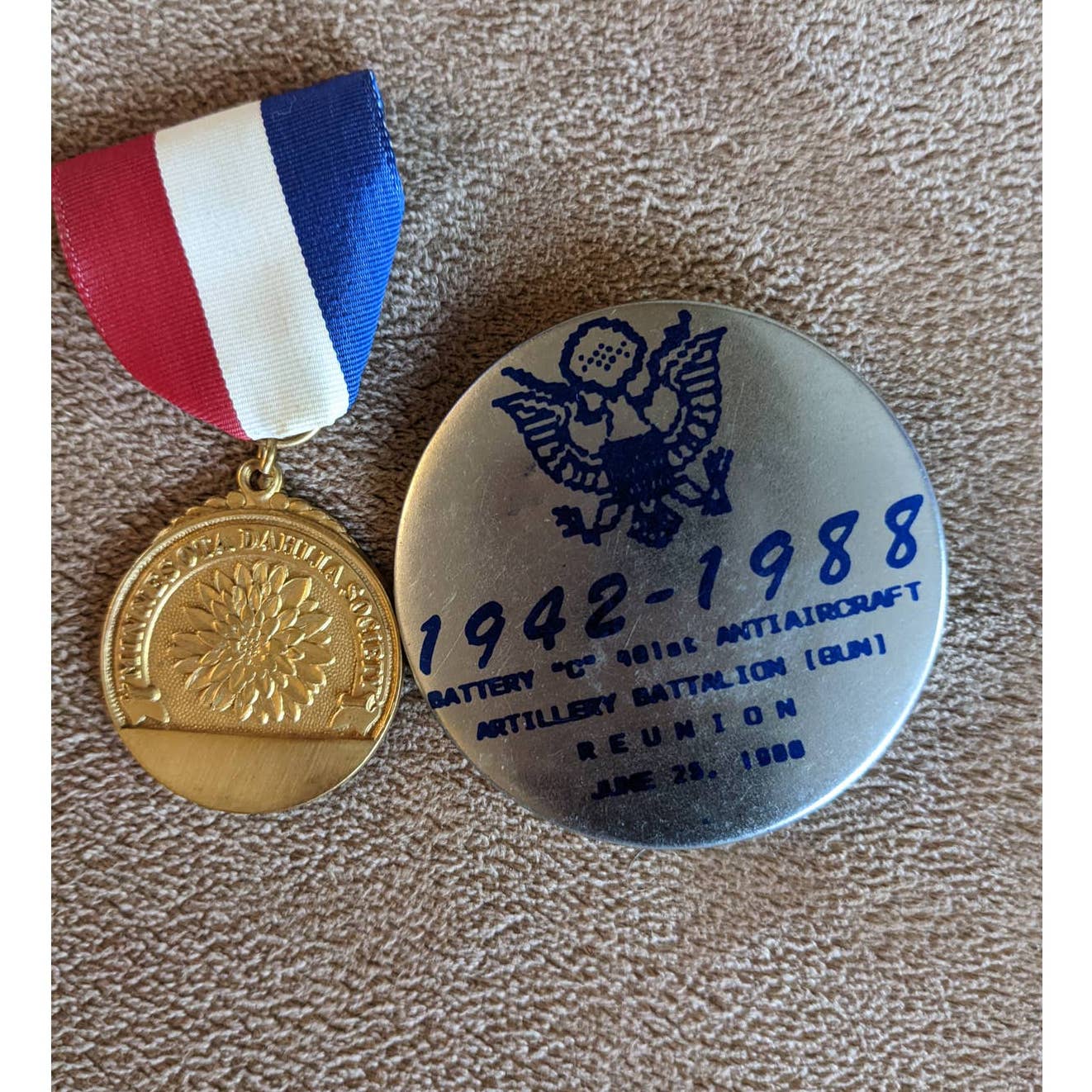 Vintage 1980s Anti-aircraft Artillery Battalion Minnesota Dahlia McMLXXXIX