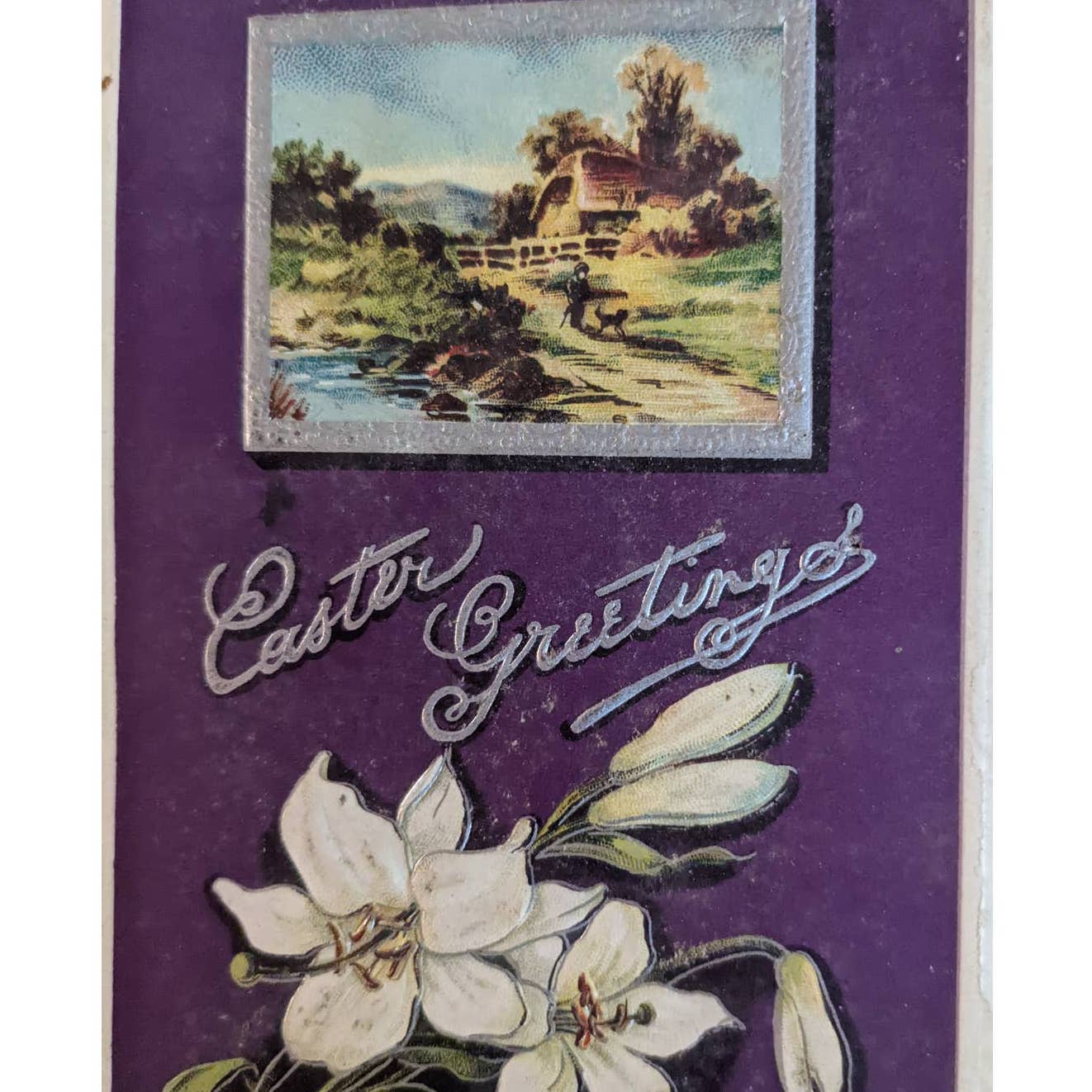 C1900s Easter Antique Postcard Set Of 5 Easter Greetings