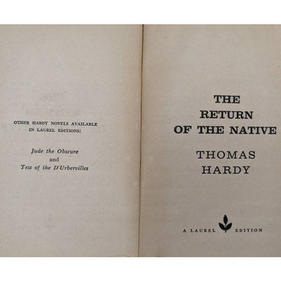 The Return Of The Native By Thomas Hardy Paperback Vintage 1962