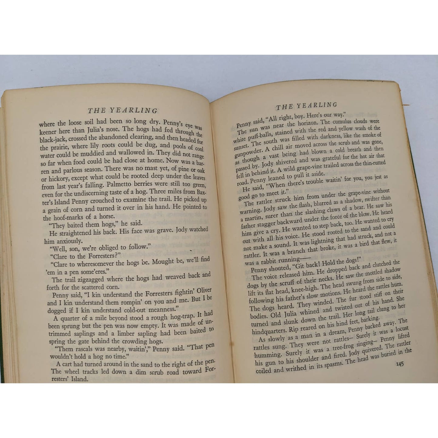 The Yearling By Marjorie Kinnan Rawlings Antiquarian Vintage Early Printing 1938