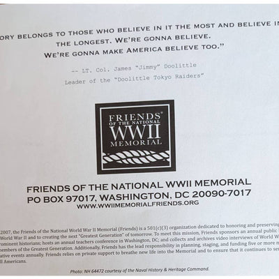 WW2 Images Friends Of The National WWII Memorial Doolittle General MacArthur