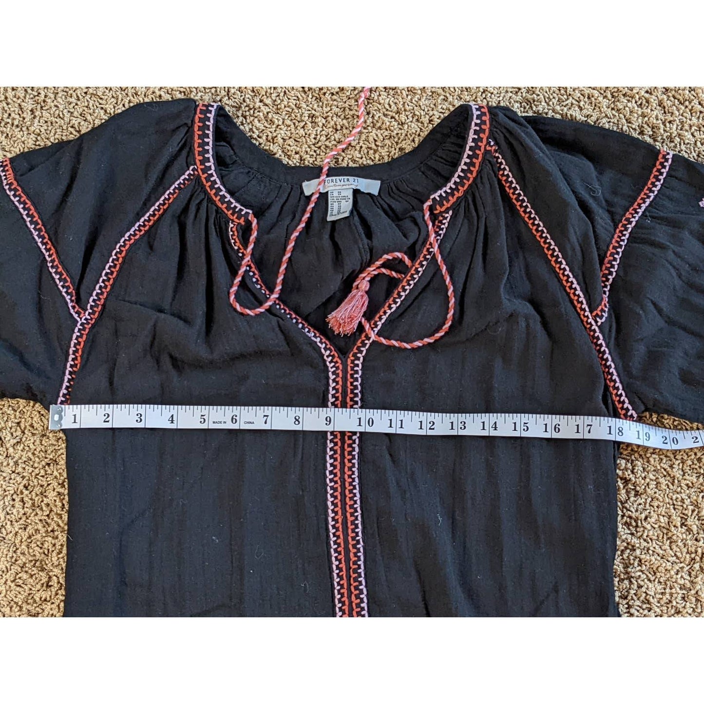 FOREVER 21 Contemporary Long Sleeve Womens Shirt Dress Size XS