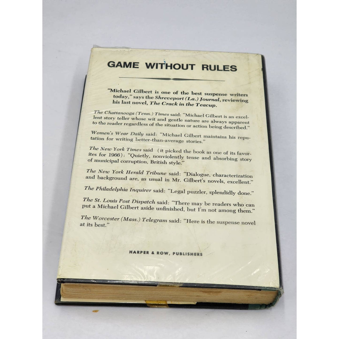 Games Without Rules By Michael Gilbert Short Stories First Edition Vintage 1967