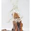 Vintage Glass Eagle Resting Glass Branch Rested Large Wood Base Tree Trunk 16"