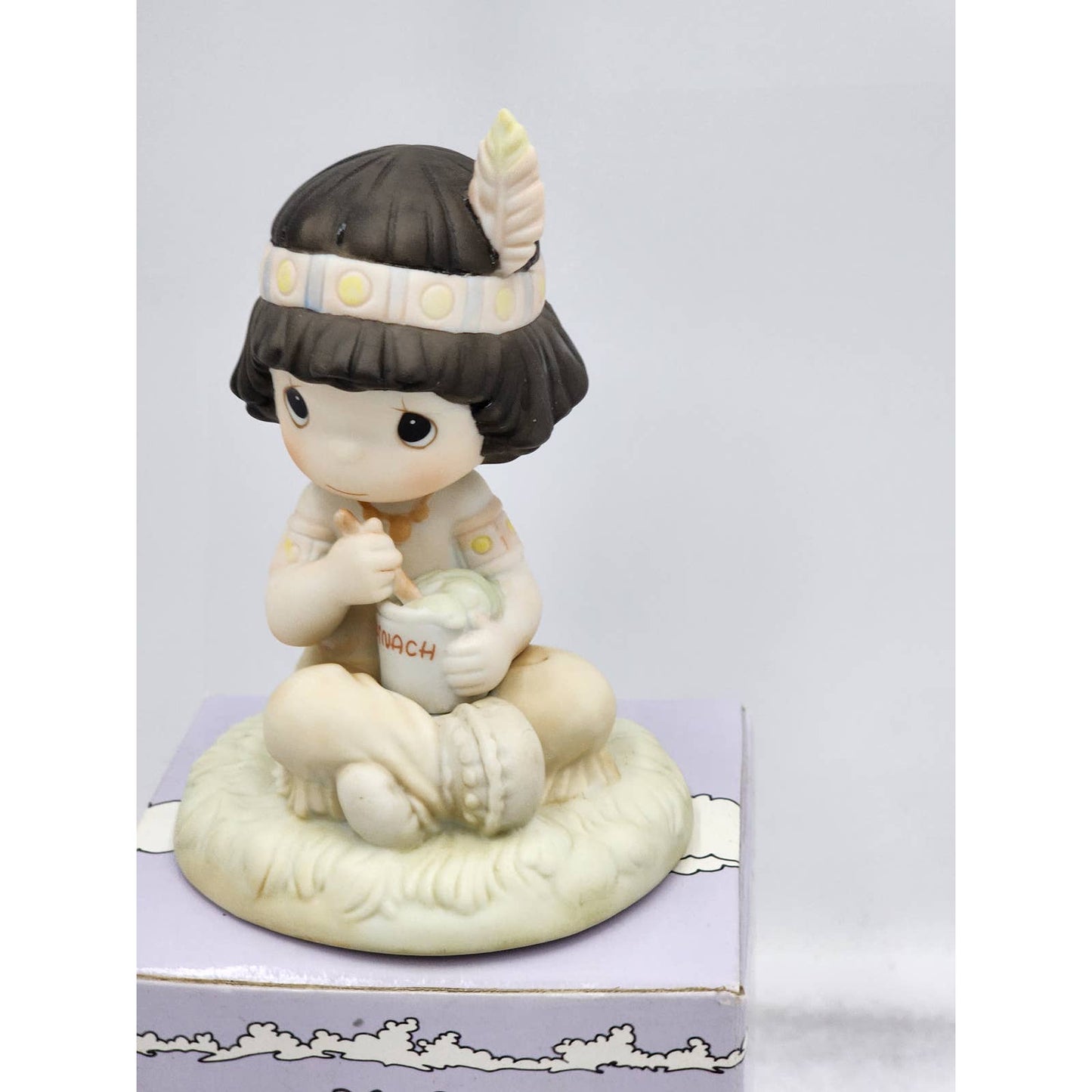 Precious Moments Figurine Lord Keep Me In Teepee Top Shape 1991 Vintage Box Tag