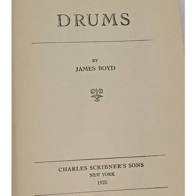 Drums By James Boyd Antiquarian Book Revolutionary War Novel Early Printing 1925