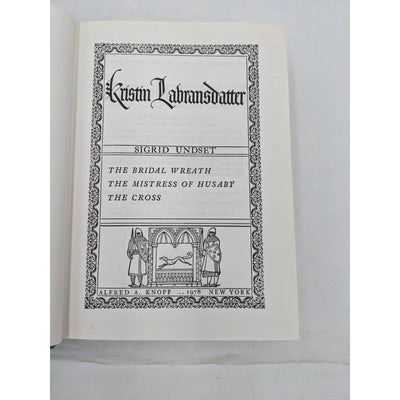 Kristin Labransoatter By Sigrid Undset Vintage Historical Novel Noble Prize 1978