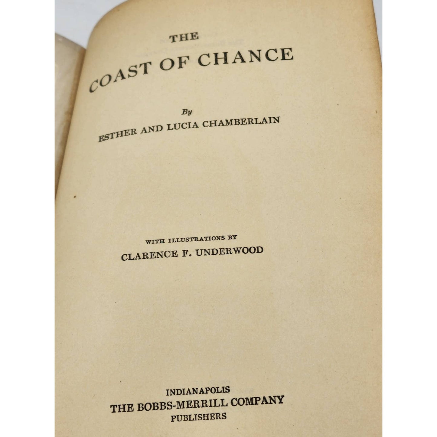 The Coast Of Chance By Esther & Lucia Chamberlain Antiquarian Vintage 1908