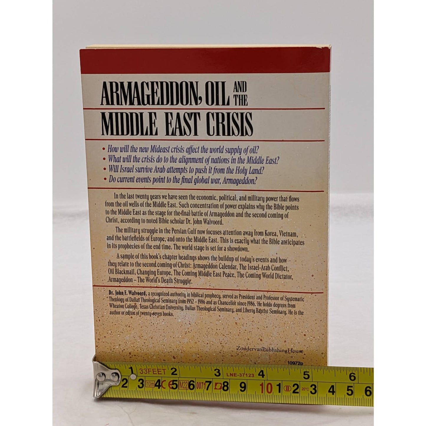 Armageddon, Oil, Middle East Crisis By John F. Walvoord Bible Prophecy Paperback