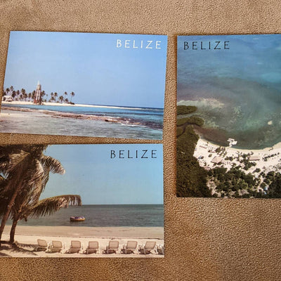 Vintage Belize Postcard Lot Sun Beach Resort Water Caye Lighthouse