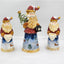 Santa Candle Holder Set Vintage Christmas Figurines Santa Holding Lantern Tree