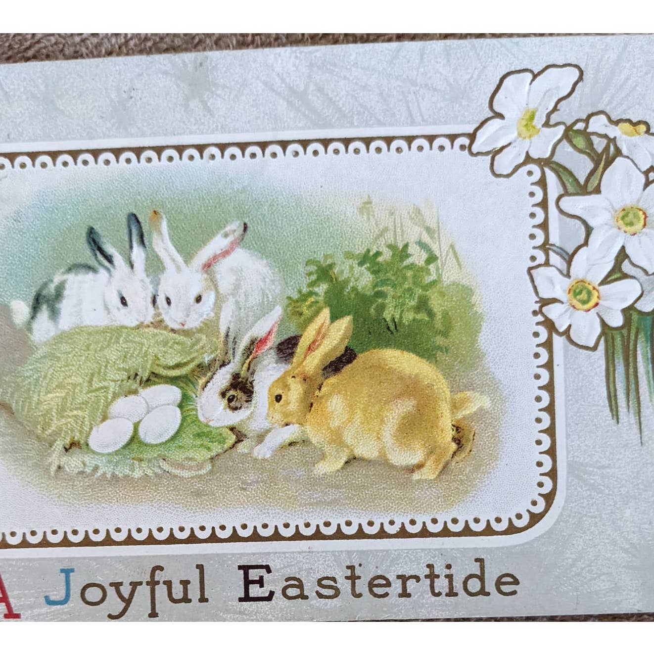 C1900s Easter Antique Postcard Set Of 5 Easter Greetings