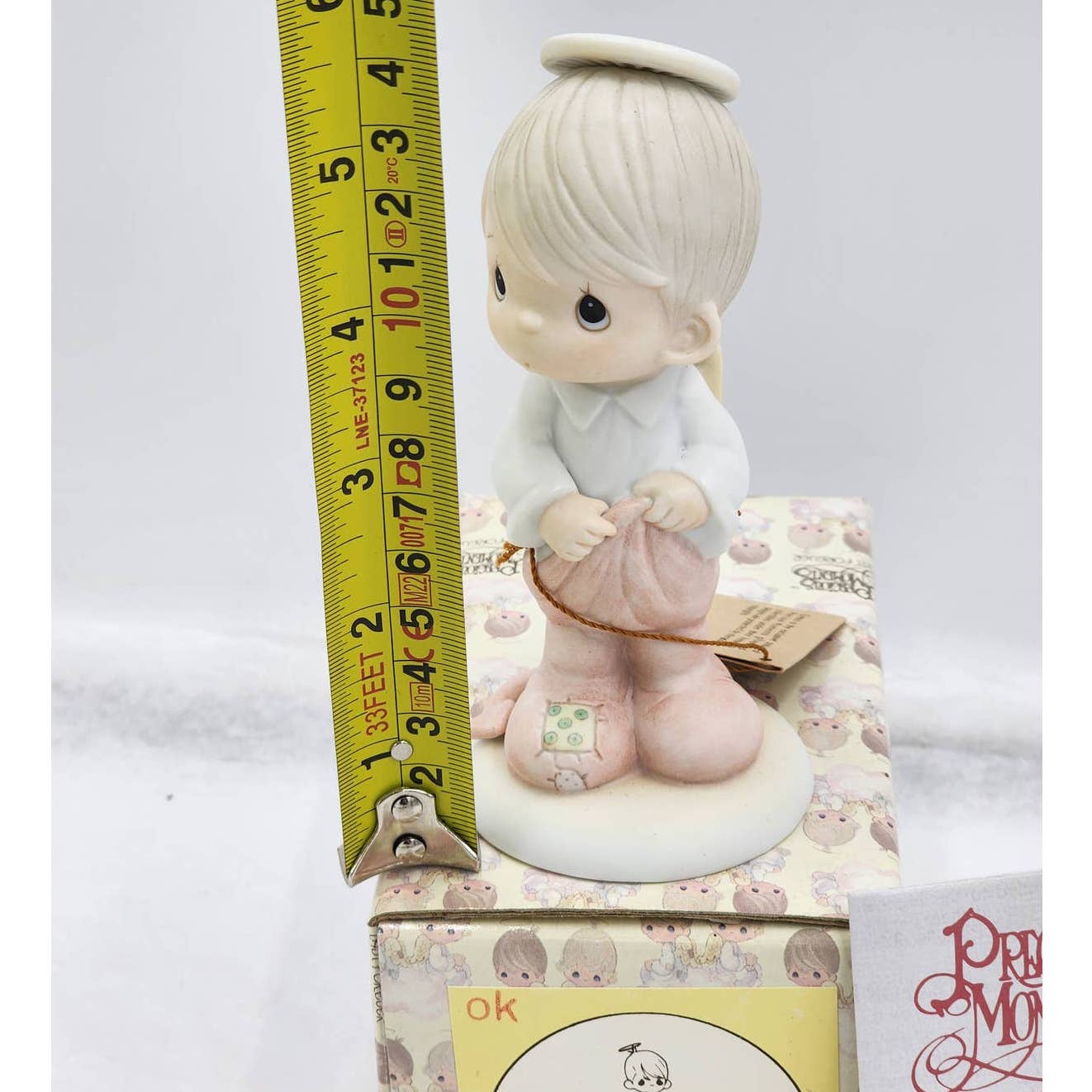 Precious Moments Figurine Part Of Me Wants To Be Good 12149 1984 Vintage Box Tag