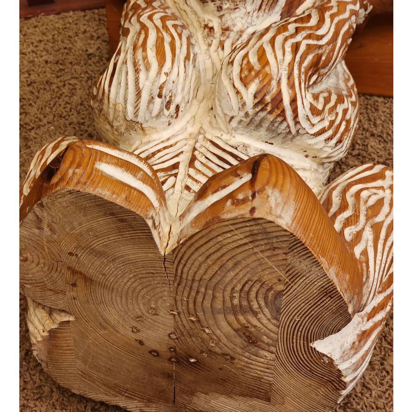 Monkey Vintage Side Table Book End Table Carved Wood Large Planter Spain 20"