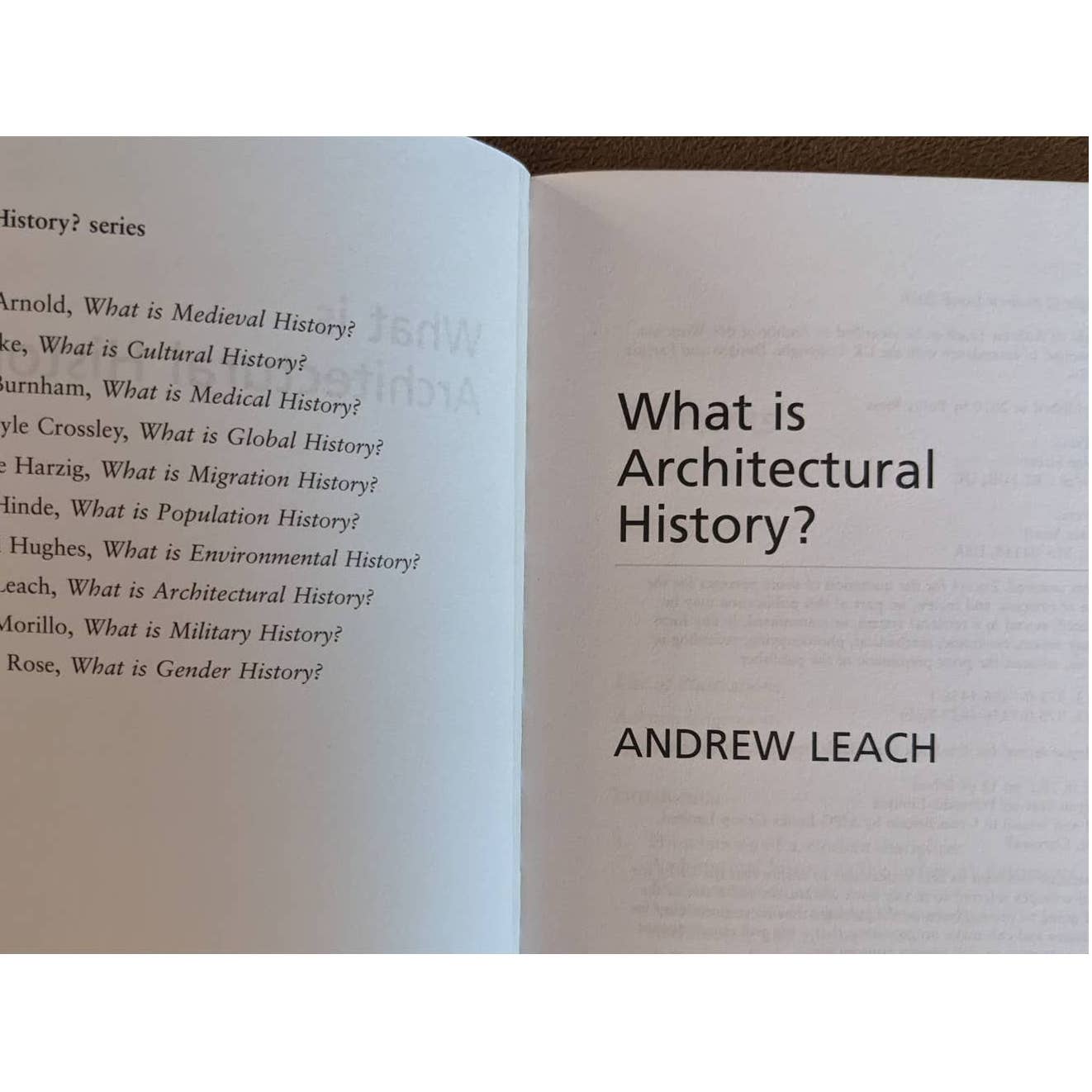 What Is Architectural History? 2010 By Andrew Leach