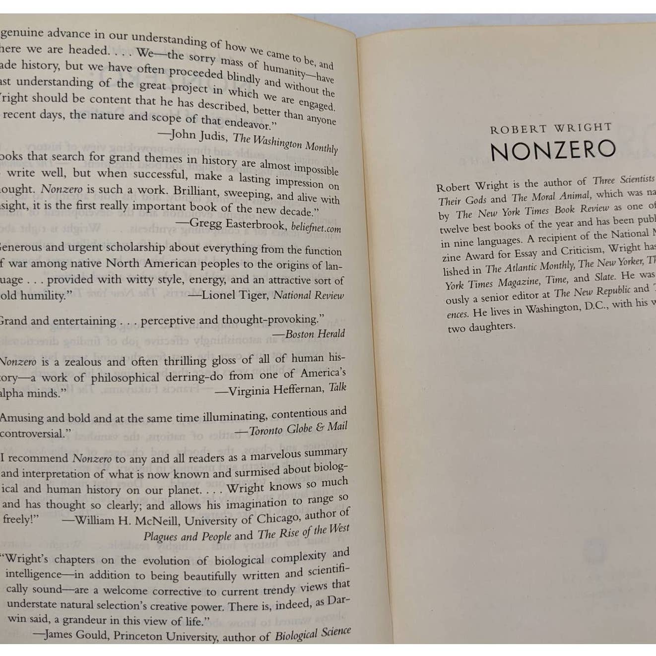 Nonzero The Logic Of Human Destiny Paperback By Robert Wright