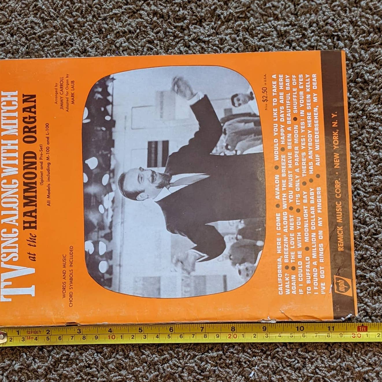 Music Sheets Lot 3 Hammond Chord Organ TV Sing Along With Mitch