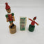 VTG Pinocchio Lot of 3 W/2 Wooden Pinocchio Collapsible Push Thumb and Ornament