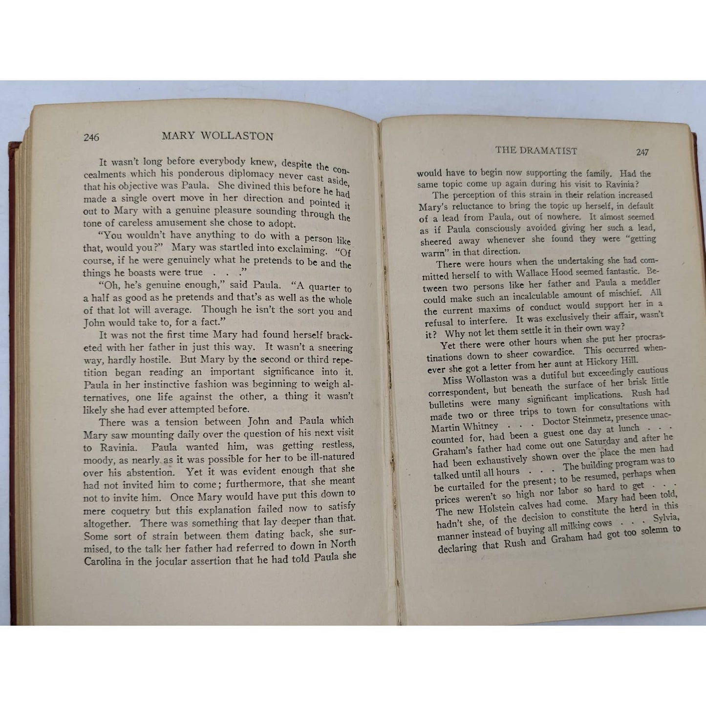 Mary Wollaston By Henry Kitchell Webster Antiquarian Vintage Novel 1920