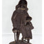 Vintage Ben Franklin Cast Iron Doorstop Holding Cane Hugging Girl Heavy 14" Tall