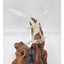 Vintage Glass Eagle Resting Glass Branch Rested Large Wood Base Tree Trunk 16"