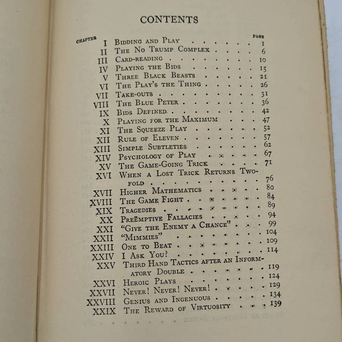 Lenz On Bridge By Sidney Lenz A Star Book Classic Bridge Manual Antiquarian 1926