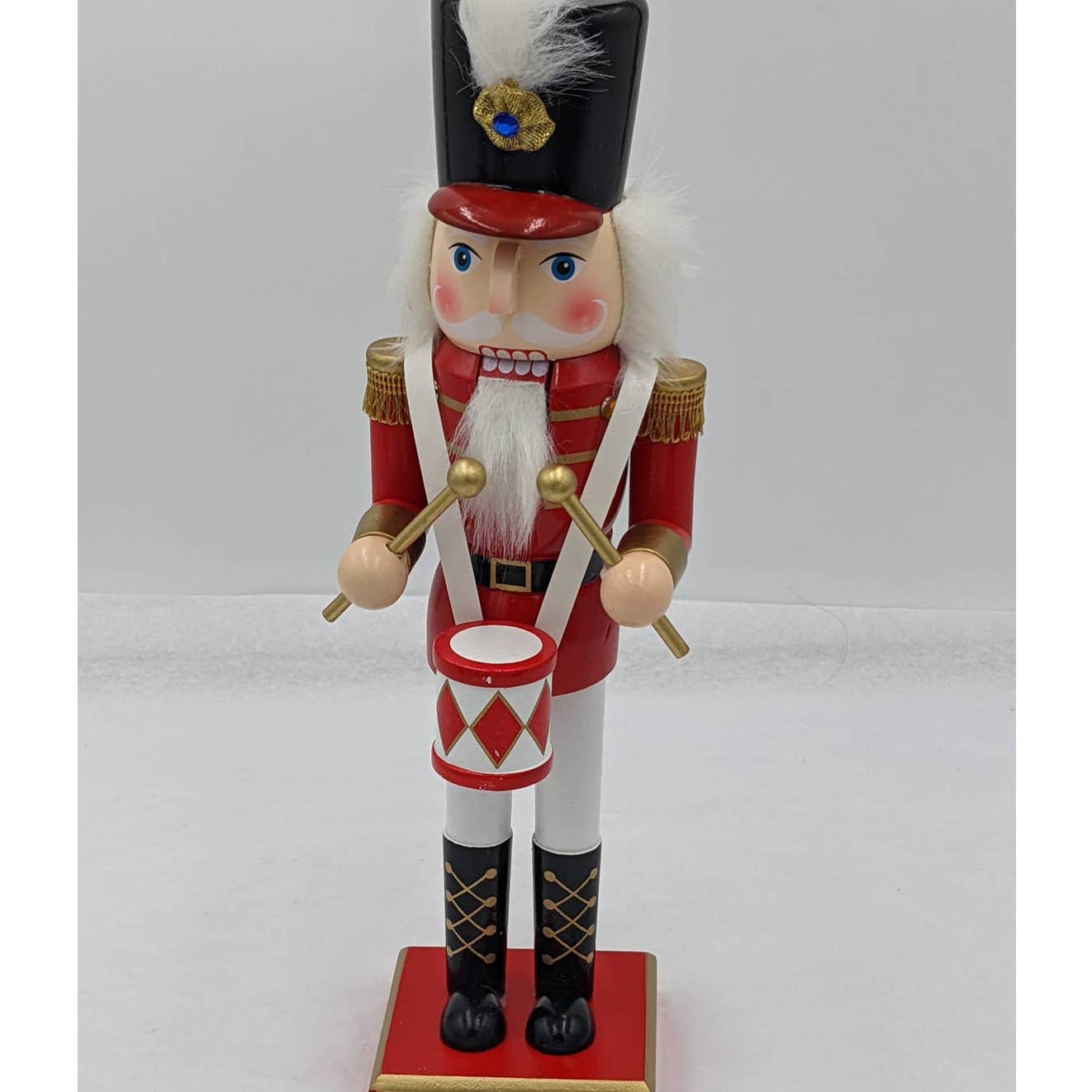 Nutcracker Drummer Red 14" Tall