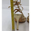Express Womens Gold Open Toe High Heels Size 8