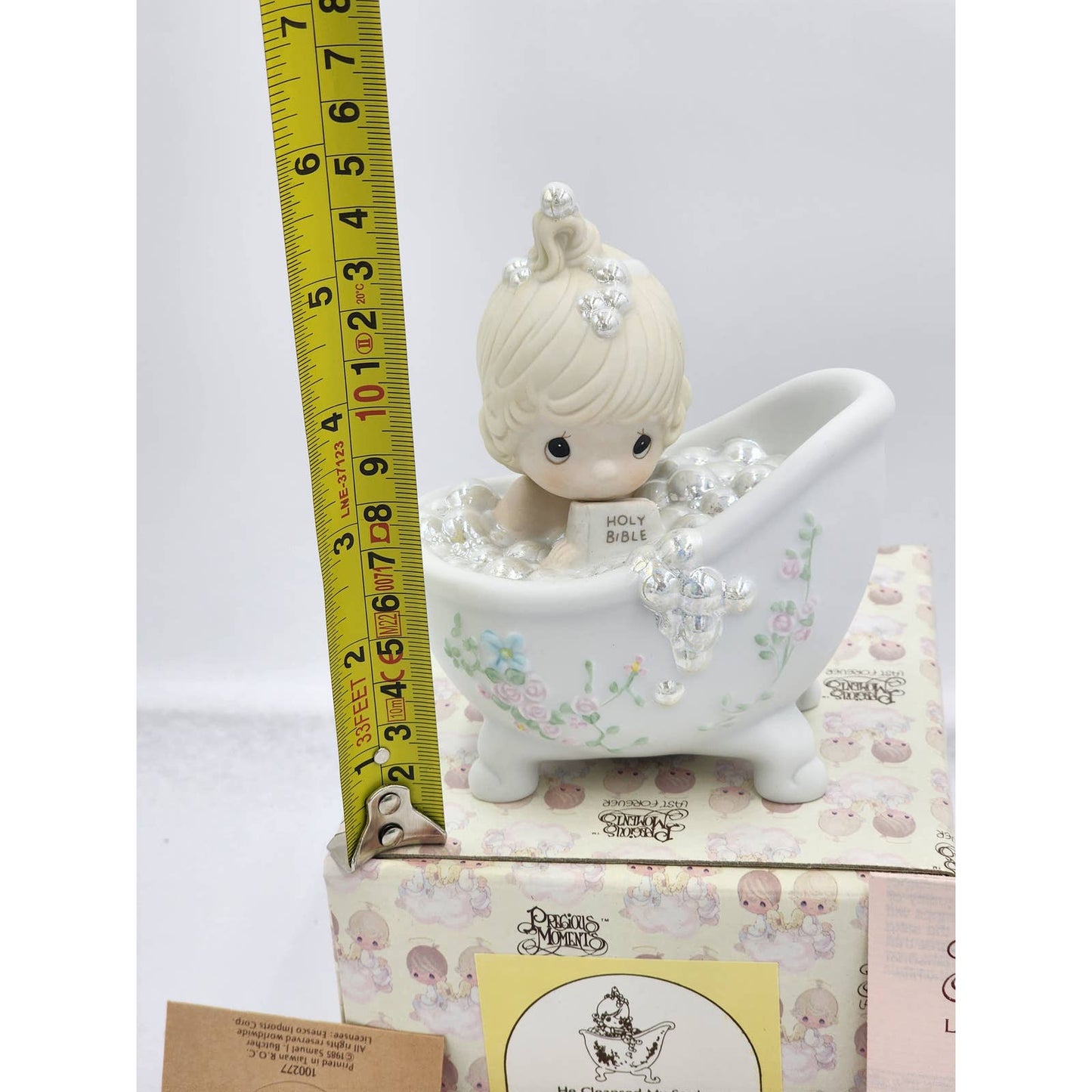 Precious Moments Figurine He Cleansed My Soul 100277 Christianity Box Tags
