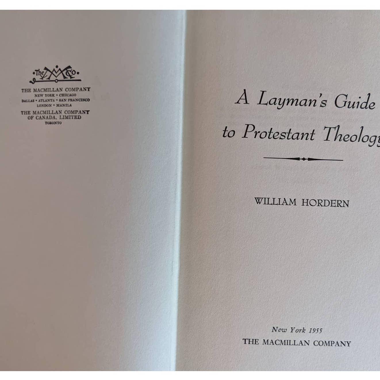 Vintage A Laymans Guide To Protestant Theology 1955 By William Hordern Christian