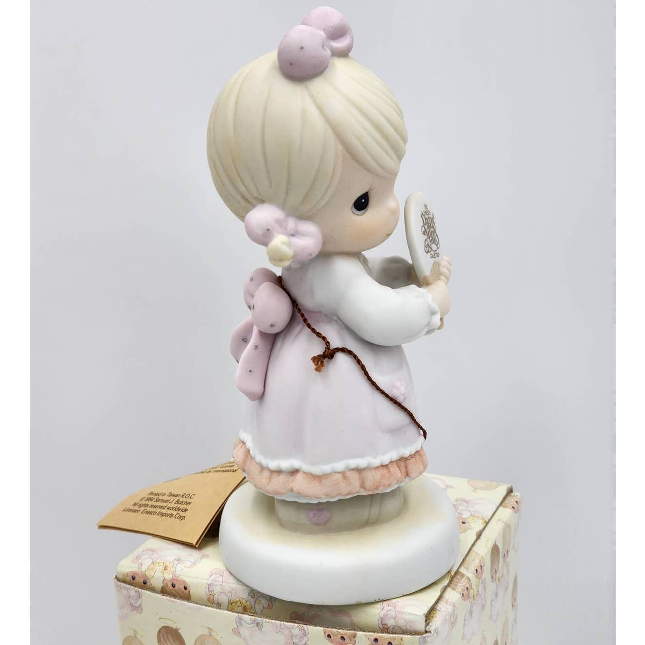 Precious Moments Figurine I'm A Precious Moments Fan 1990 Limited Box Tags