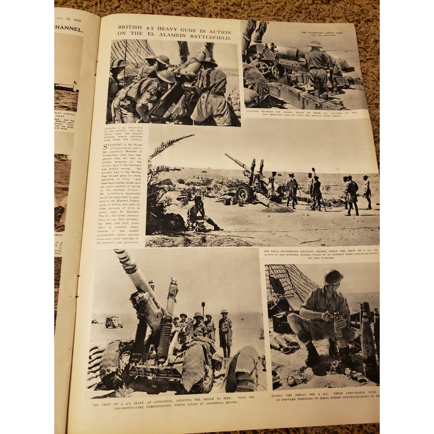 Illustrated London News Aug 29 1942 Raid Dieppe Daimler ad Focke-Wulf Churchill